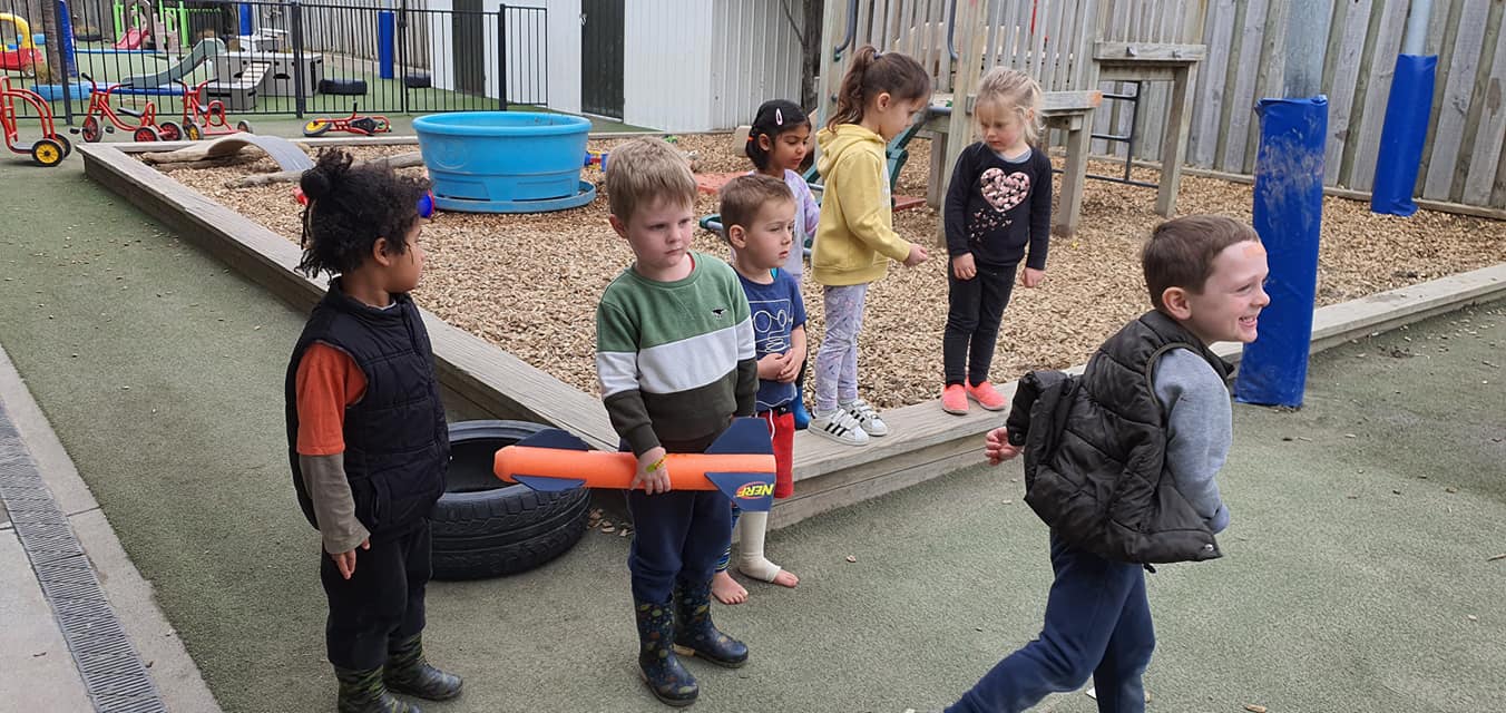 JigSaw Preschool - Preschooler group playing outside together